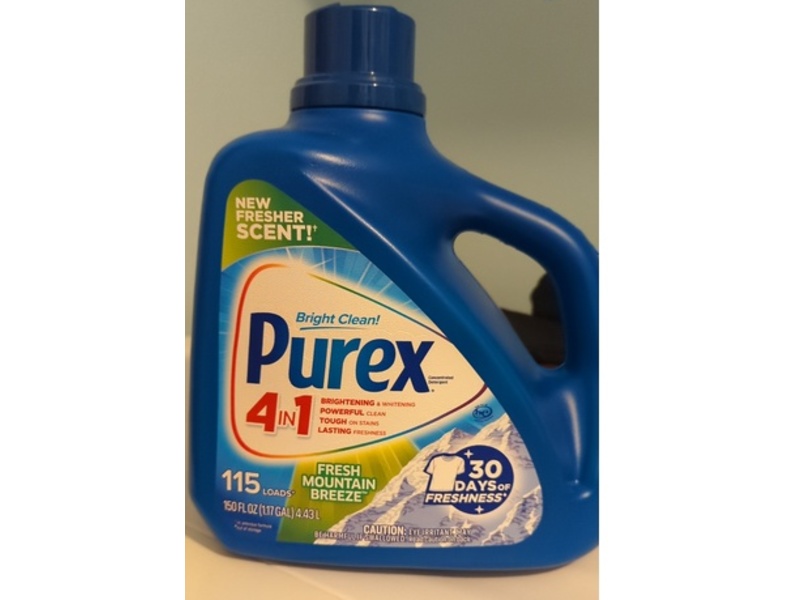 Purex 4 In 1 Concentrated Detergent, Fresh Moutain Breeze, 115 Loads, 150 fl oz/4.43 L