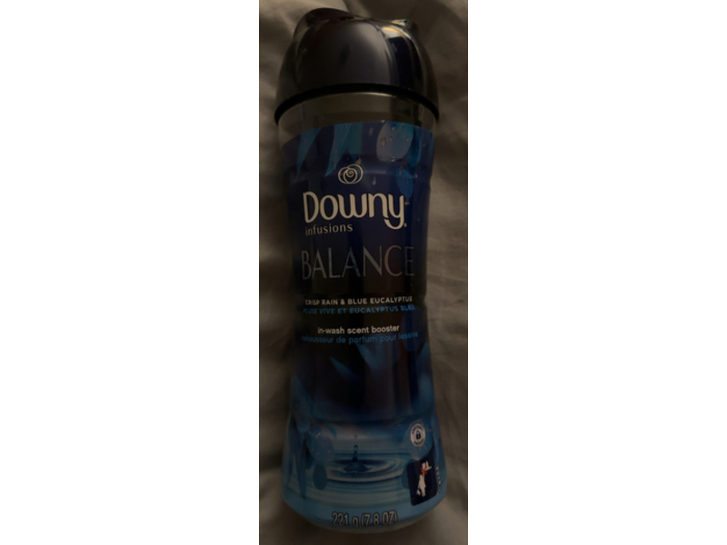 Downy Infusions Balance In-Wash Scent Booster, Crisp Rain & Blue Eucalyptus, 7.8 oz/221 g