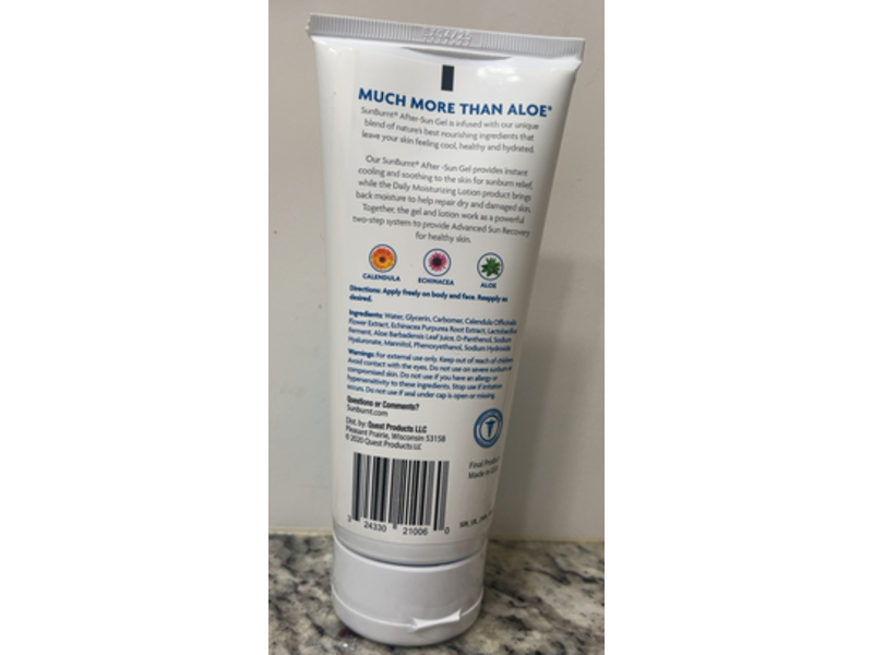 Sun Burnt After Sun Gel, 6 fl oz/177 mL