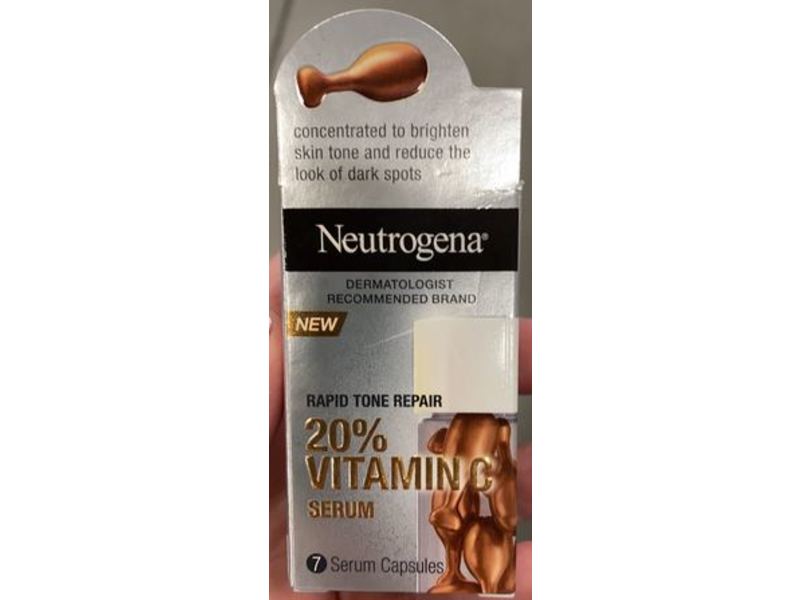 Neutrogena Rapid Tone Repair 20% Vitamin C Serum Capsules, 7 Count
