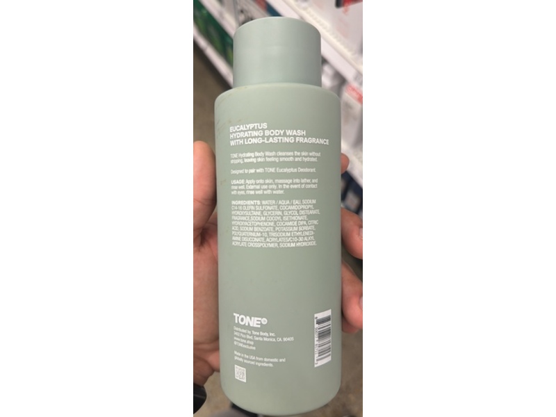 Tone Hydrating Body Wash, Eucalyptus, 16.9 fl oz/500 mL