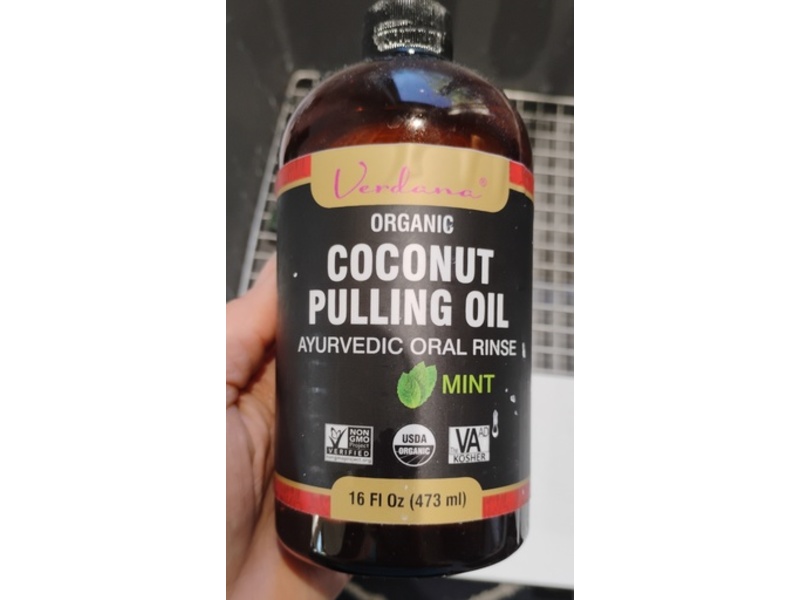 Verdana Organic Coconut Pulling Oil, Mint, 16 fl oz/473 mL