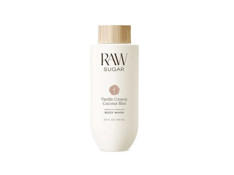 Raw Sugar Gentle & Hydrating Body Wash, Vanilla Creamy Coconut Bliss, 20 fl oz/591 mL
