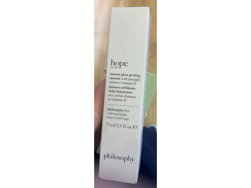 Philosophy Hope In A Jar Instant Glow Peeling Mousse, Pineapple Extract & Vitamin B5, 2.5 fl oz/75 mL