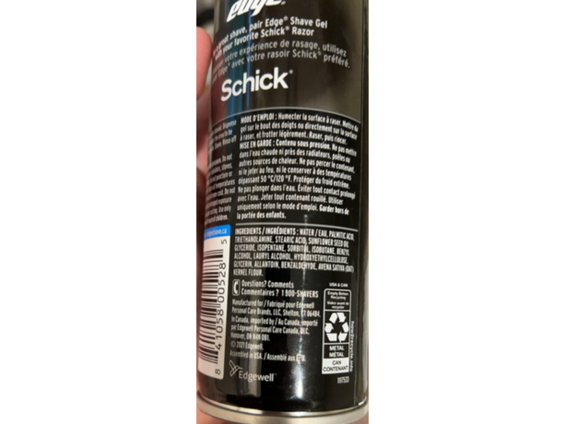 Edge Ultra Sensitive Shave Gel, 7 oz/198 g