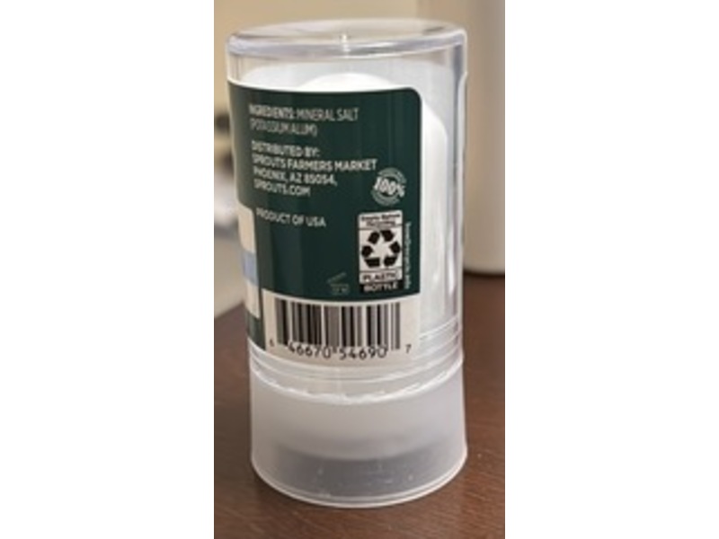 Real Root By Sprouts Mineral Salt Deodorant Stone, Unscented, 4.25 oz/120 g