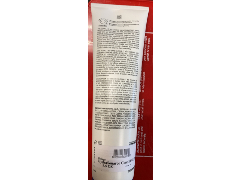 Biolage Hydra Source Conditioning Balm, Aloe, 9.5 fl oz/280 mL