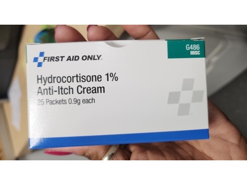 First Aid Only Hydrocortisone Cream Packets, 25 Count