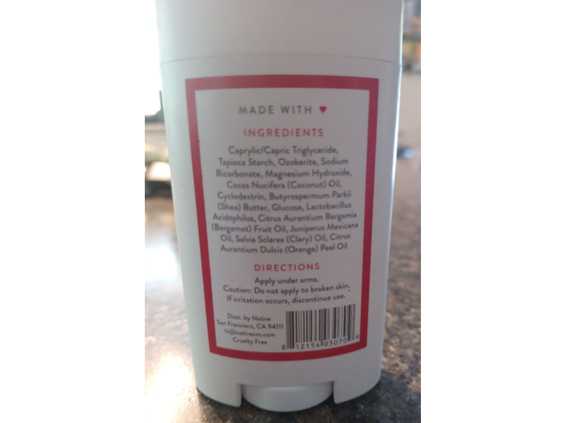 Native Deodorant, Candy Cane, 2.65 oz/75 g