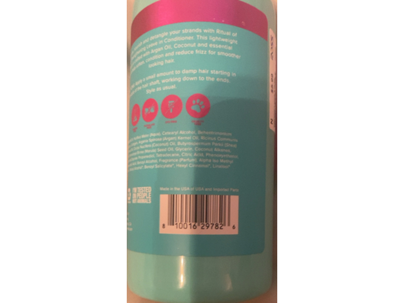 Byt Mark Ritual Of Beauty Coconut Leave In Conditioner, 16 fl oz/473 mL