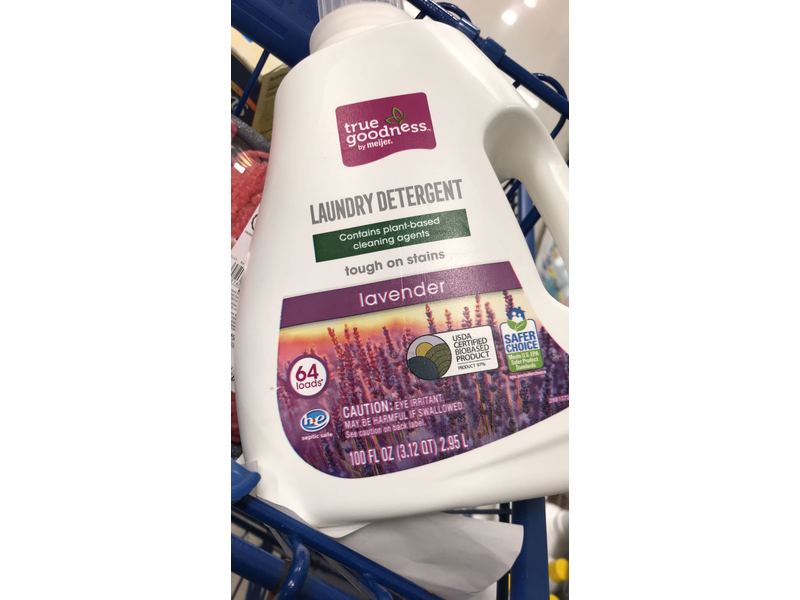 True Goodness Laundry Detergent, Lavender, 100 fl oz/2.95 L, 64 Loads