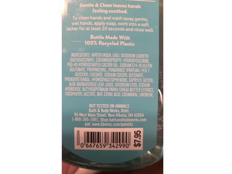 Bath & Body Works Gentle & Clean Foaming Hand Soap, Paradise Coconut, 8.75 fl oz/259 mL