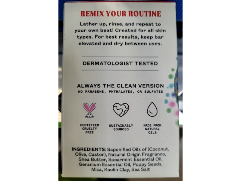 Dr. Squatch Brand Jukebox Natural Body Soap, Watermelon Disco, 4.5 oz/127 g