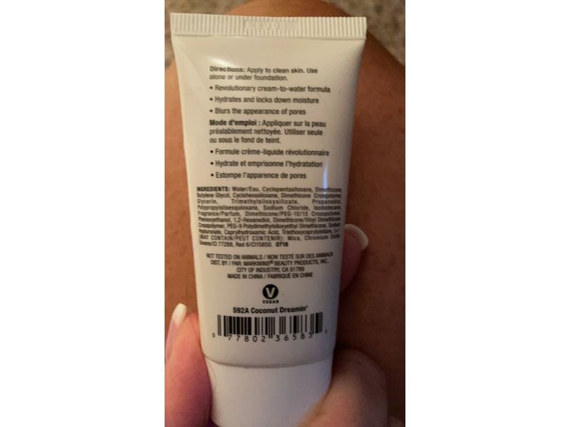 Wet n Wild Photo Focus Water Drop Primer, Coconut, 0.68 fl oz/20 mL