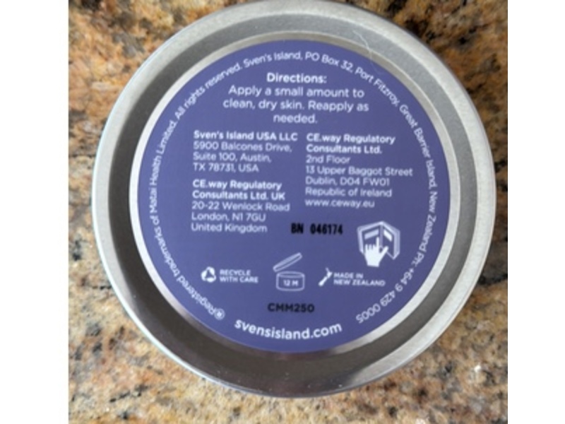 Sven's Island Miracle Manuka Botanical Skin Cream, 8.8 oz/250 g