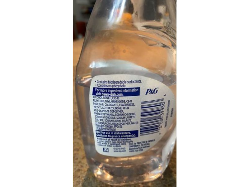 Dawn Ultra Gentle Clean Dishwashing Liquid, Pomegranate & Rose Water Scent, 7 fl oz/207 mL, Pack Of 3