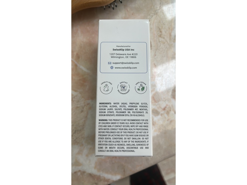 Swissklip Shine Foam Teeth Whitening Foam, Mint, 1.69 fl oz/50 mL