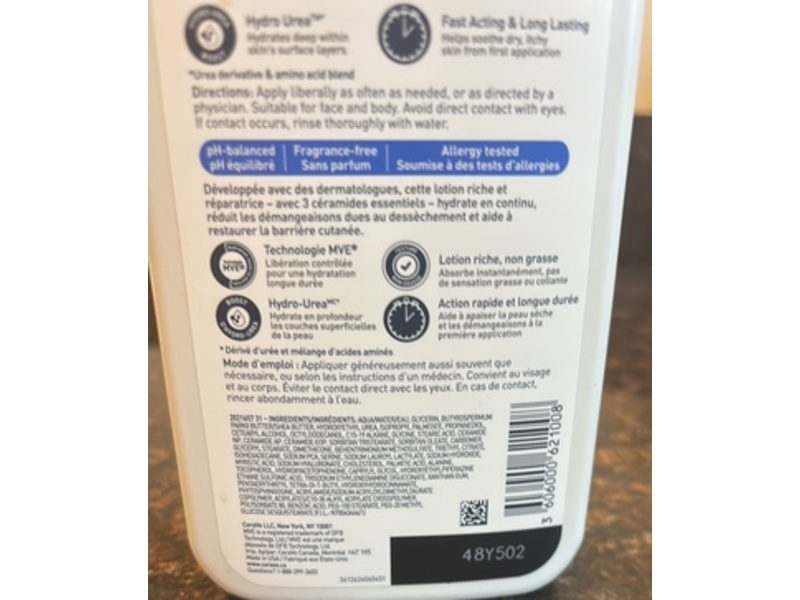 Cerave Intensive Moisturizing Lotion, Fast Absorbing, 473 mL