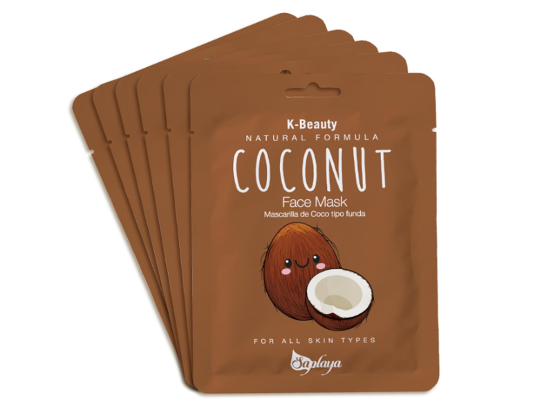 Saplaya Face Mask, Coconut, 0.8 oz/25 mL, Pack Of 6