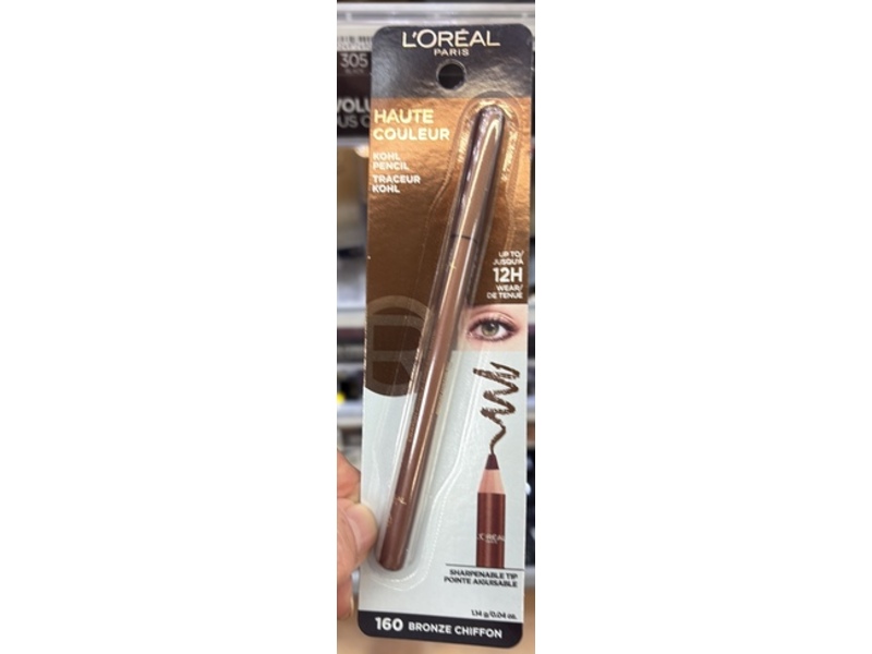L'Oreal Paris Haute Couleur Kohl Pencil, 160 Bronze Chiffon, 0.04 oz/1.34 g