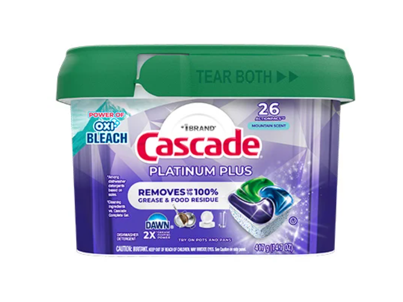 Cascade Platinum Plus Dishwasher Detergent, Mountain Scent, 26 Pacs, 14.7 oz/417 g