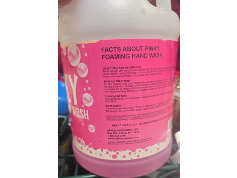 Apter Industries Foaming Hand Soap, Pinky, 128 fl oz