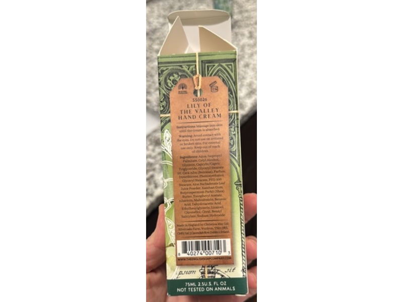 The English Soap Company Hand Cream, Lily Of The Valley, 2.5 fl oz/75 mL