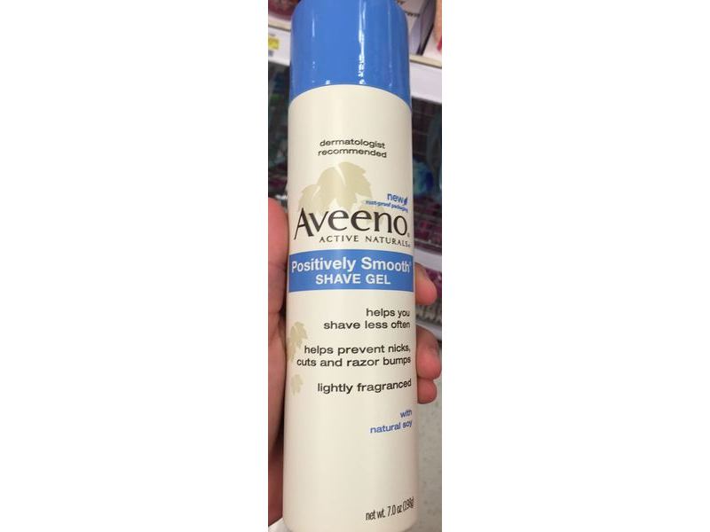 Aveeno Positively Smooth Shave Gel , Soy, Aloe, & Vitamin E, 7 oz/198 g
