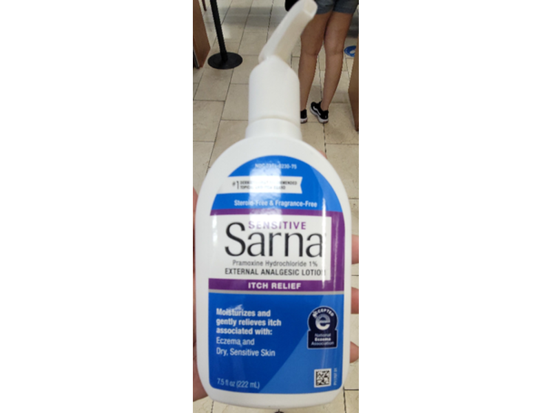 Sarna Sensitive Itch Relief External Analgesic Lotion, 7.5 fl oz/222 mL