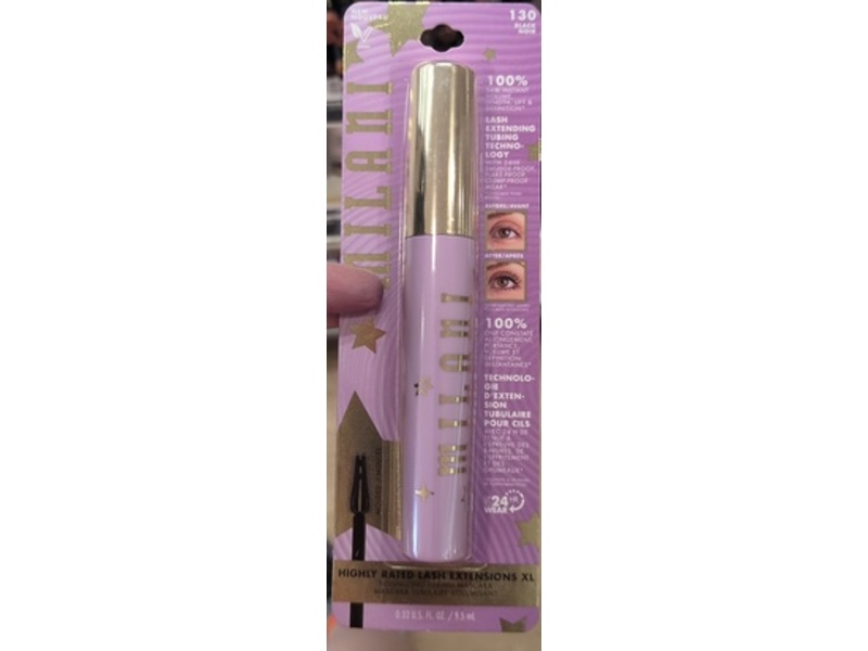 Milani Highly Rated Lash Extensions XL Volumizing Tubing Mascara, Black, 0.32 fl oz/9.5 mL