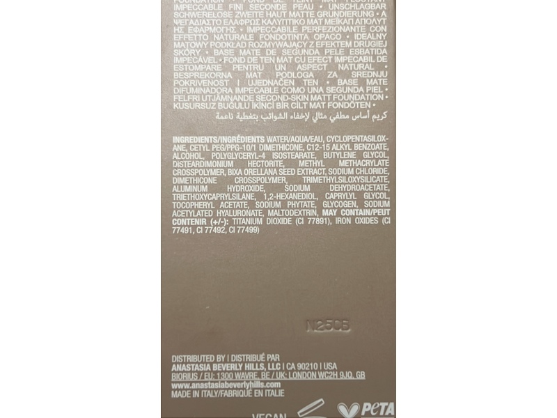 Anastasia Beverly Hills Impeccable Blurring Second-Skin Matte Foundation, 1.5N, 1.18 fl oz/35 mL