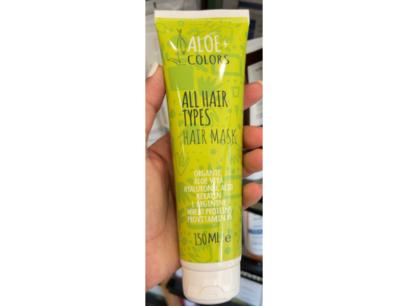Aloe+ Colors All Hair Types Hair Mask, Organic Aloe Vera, Hyaluronic Acid, 150 mL