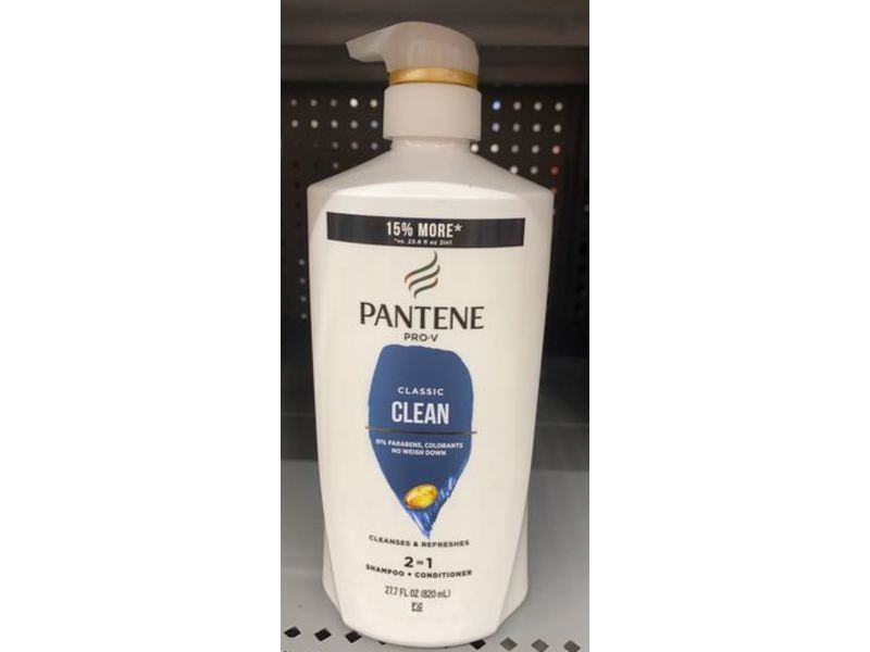 Pantene Pro-V Classic Clean 2in1 Shampoo + Conditioner, 27.7 fl oz/820 mL