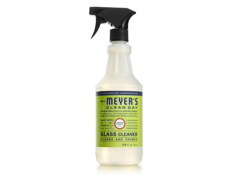 Mrs Meyer's Clean Day Glass Cleaner, Lemon Verbana, 24 fl oz/708 mL, Pack Of 4