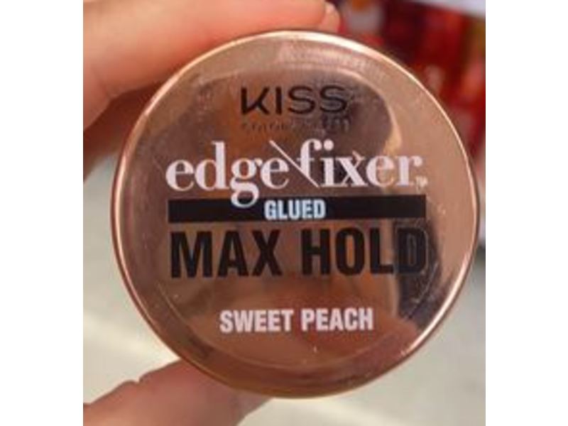 Kiss Edge Fixer Glued Maximum Hold, Sweet Peach, 1fl oz/30 mL