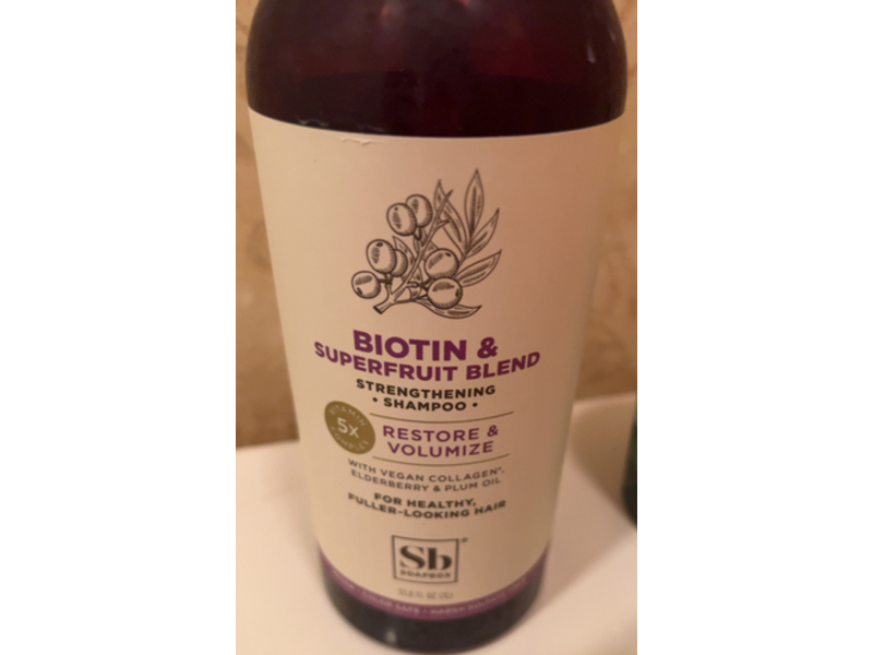 Soapbox Restore + Volumize Shampoo, Biotin & Super Fruit, 33.8 fl oz/1 L