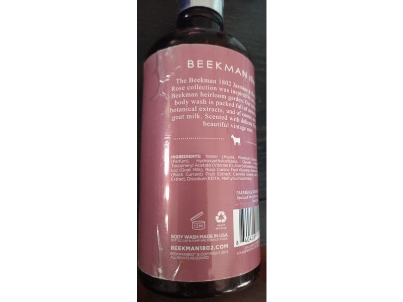 Beekman 1802 Farm To Skin Body Wash, Jasmine & Heirloom Rose, 17.0 fl oz/500 mL
