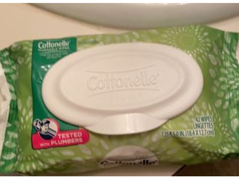 Cottonelle Gentle Plus Flushable Wet Wipes, Plumbers, 42 Count, Pack Of 4