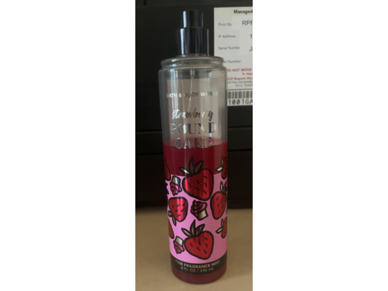 Bath & Body Works Fine Fragrance Mist, Strawberry Pound Cake, 8 fl oz/236mL