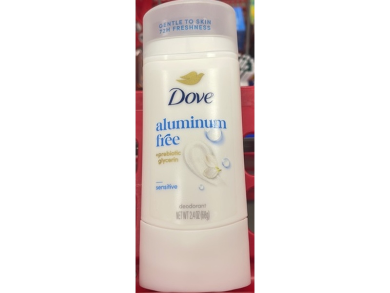 Dove Sensitive Deodorant Stick, Prebiotic Glycerin, 2.4 oz/68 g
