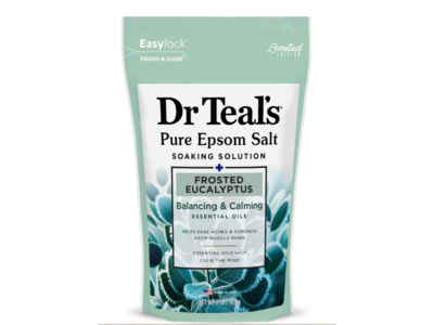 Dr Teal's Pure Epsom Salt Soaking Solution, Frosted Eucalyptus, 907 g
