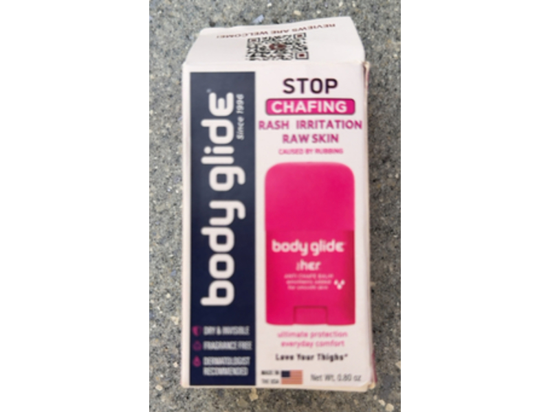 Body Glide For Her Anti Chafe Balm, 0.8 oz/22 g