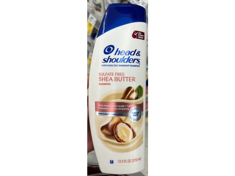 Head & Shoulders Pyrithione Zinc Dandruff Shampoo, Shea Butter, 12.5 fl oz/370 mL
