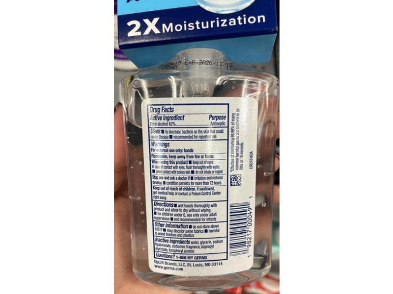 Germ-X Hydrating Hand Sanitizer, 8 fl oz/236 mL, 6 Count