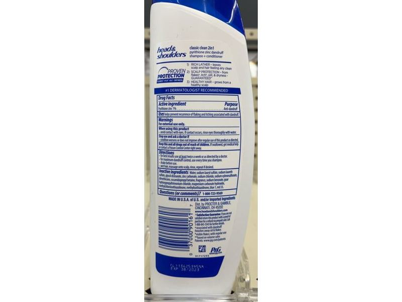 Head & Shoulders 2 In 1 Shampoo & Conditioner, Classic Clean, 8.45 fl oz/250 mL