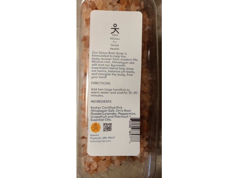 Komoni Ayurvedic Bath Soak, Detox, 22 fl oz/510 g