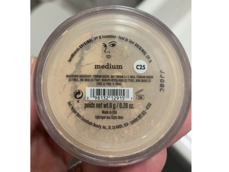 Bareminerals Original Foundation, Medium C25, SPF 15, 0.28 oz/8 g
