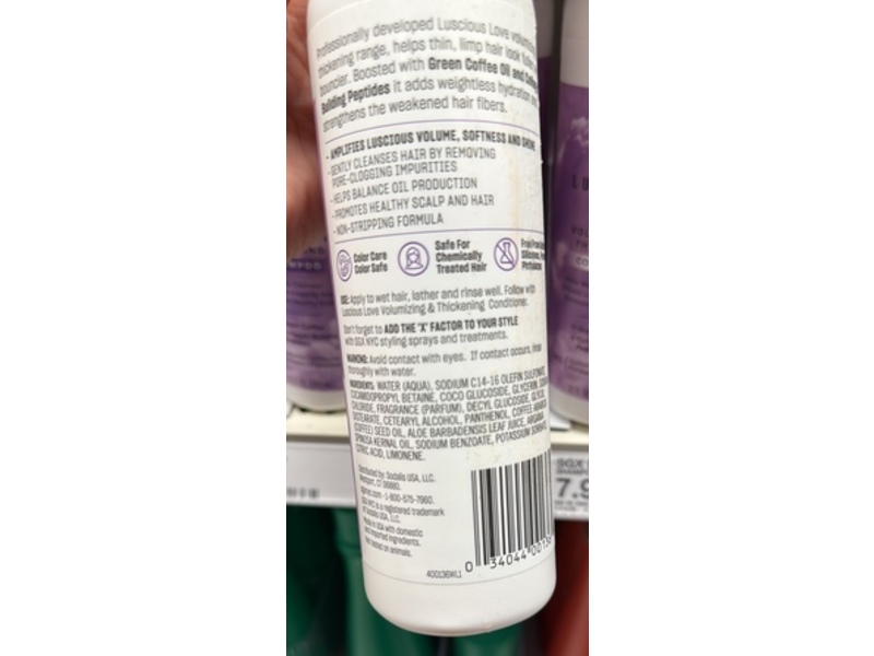 Sgx Nyc Luscious Love Volumizing & Thickening Shampoo, 12 fl oz/355 mL