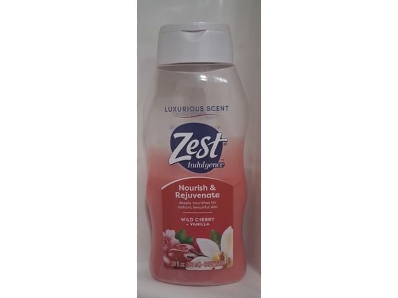 Zest Body Wash, Wild Cherry & Vanilla, 20 fl oz/591 mL