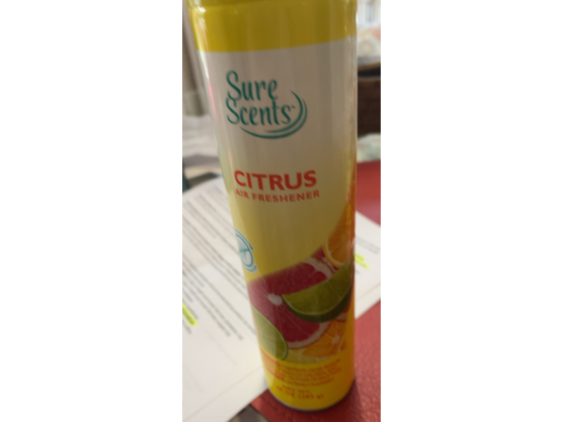 Sure Scents Air Freshener, Citrus, 10 oz/283 g